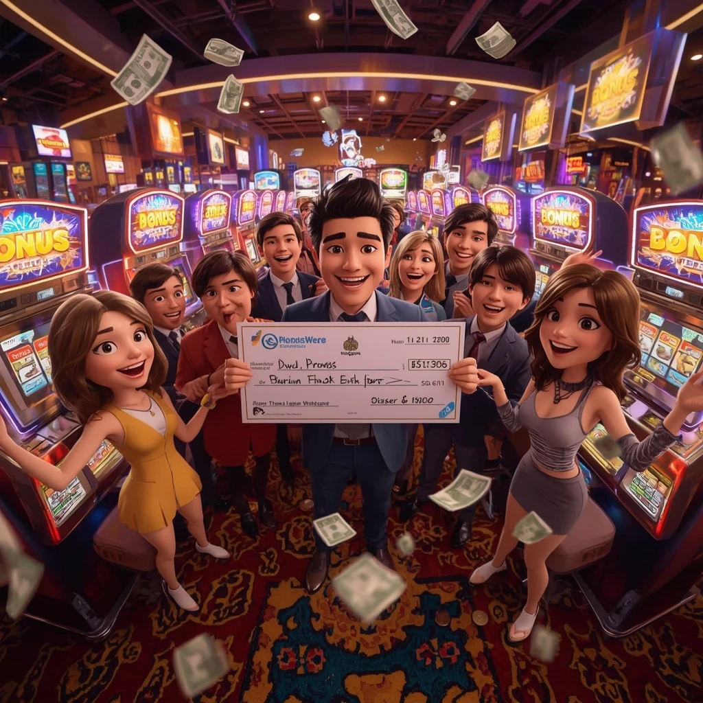 bonus dans les mains d'un homme au casino FgFox