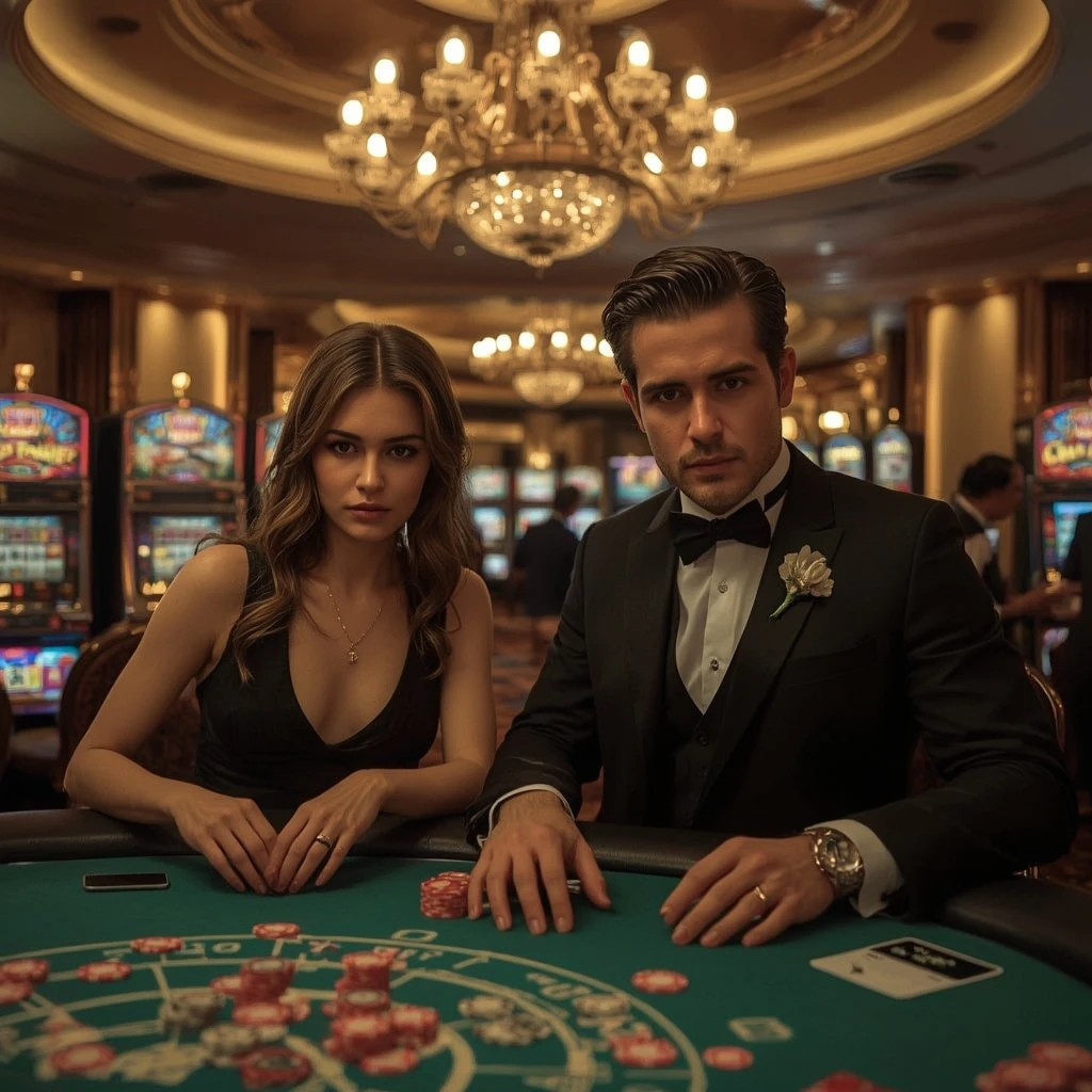 Deux joueurs de poker dans un FgFox Casino
